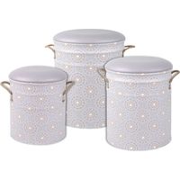 Set de 3 Poufs TAIPEI avec rangement - Gigogne