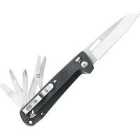 Multiherramienta Leatherman FREE® K4 Gray, ideal para uso diario y aventura, 9 funciones, hoja de navaja 420HC, tijeras, apertura con una mano, diseño ergonómico.