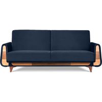 KONSIMO GUSTAVO Sofa 3-Sitzer mit Schlaffunktion, blau