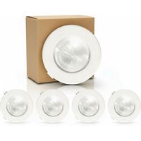 Lot de 5 Spots encastrables pour mobilier G4 12V Compatibles LED Cable 2 m Couleur - Blanc - 10 Watts