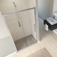 Lakes Coastline Bay Sandown 1500mm Sliding Door Shower Door Cubicle Enclosure, No Side Panel