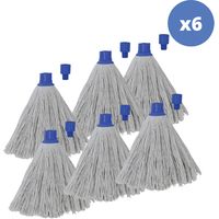 Lot de 6 franges en coton blanc 250g