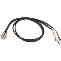 Interrupteur d'alimentation PC de bureau avec bouton métallique et LED bleue