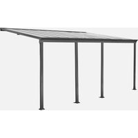 Pergolato 3x6m in alluminio con grondaia