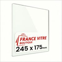 EVERGREEN - modèle : st1017-holly - 245 x 175 x 4 mm - Vitre de cheminée pour insert et poêle à bois - verre de rechange - jusqu'à 800°C
