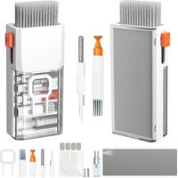Kit di pulizia per tastiera di laptop, spazzola per la pulizia dello schermo del computer 10 in 1, kit di pulizia multifunzionale per dispositivi elettronici, iPad, iPhone Pro, cuffie, monitor della f