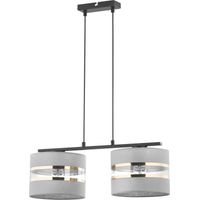 Suspension moderne noir gris doré Sara 2xE27 Sigma