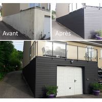 Green Outside – Lame de bardage composite 2.60m – Aspect contemporain anthracite – Résistante aux UV et aux insectes – Sans entretien, finition lisse brossée