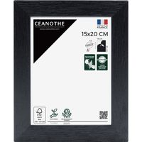 Cadre Photo Noir 15x20 cm et 20x15 cm - Cadre Photo Bois FSC - Convient au Format A5, A6 et Carte Postale – Fabriqué en France – Cadre Photo Karma Noir - Verre acrylique Incassable