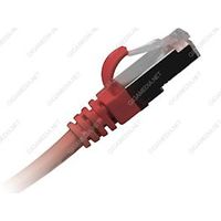 cordon rj 45 - catégorie 6 - sftp - 1 mètre - rouge - gigamédia cat6s1mr