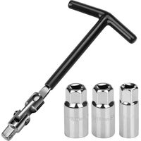 Juego de 5 llaves para bujías (16/18/21 mm) - Universal para coche y moto - Extractor de bujías