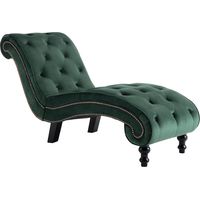 vidaXL Chaise Lounge Green Velvet