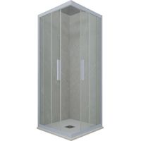 Mampara de ducha 75x75 cm corredera Azul Vintage Kolors