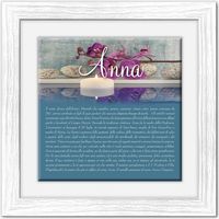 Lupia - Quadro mattonella Ceramica Modern White 29x29 cm con significato del nome Anna