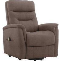 POLTRONA RECLINER SOFT DUE MOTORI TESSUTO MARRONE