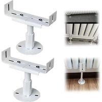 Lot de 2 Supports de radiateur en Aluminium, Pied radiateur Fonte,résistance au Brouillard salin, Support de radiateur pour la Maison, Support réglable en Hauteur Hauteur réglable 13-18cm
