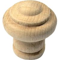 Rustikaler Knopf aus unbehandeltem Buchenholz 25 mm
