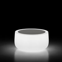 Bold T. Luminoso Luce calda - Per uso esterno - Nero tavolo tavolino basso per interno esterno originale Plust in polietilene di design moderno bar caffè ristorante hotel