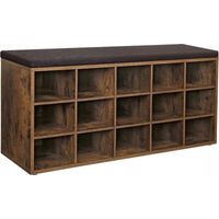 Vasagle Banc à chaussures vintage marron 30 x 105 cm