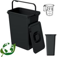 Cestino per rifiuti SYSTEMA BASICA NKS23W - nero per la raccolta differenziata