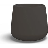 Vase design moderne Ø93 H65 en polymère anthracite résistant pour l'intérieur et l'extérieur - Fabriqué en Italie - Monacis