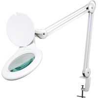 Velleman – Lampe-loupe LED 5 dioptries 48 LED 288 lm – Bras articulé pour fixation type étau – Éclairage 4W – VTLLAMP2W