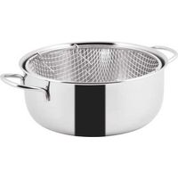 Freidora de acero inoxidable con cesta de 24 cm Metalsomma