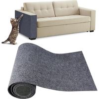 Cat Scratching Mat, Anti Scratch Furniture Protector, Self-Adhesive DIY Climbing Cat Scratcher Pad Carpet Rug For Sofas Walls (Grey, 30x100cm)