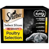 Sheba Select Slices Cat Trays Poultry Collection in Gravy 8x85g - 266680
