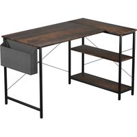 Levede L Shaped 120cm Browm Computer Desk Home Office Laptop Modern