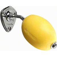 Savon rotatif citron jaune avec porte-savon mural en laiton chromé – Dimensions 10,6x6,5x7,6 cm – Économique et naturel – Provendi