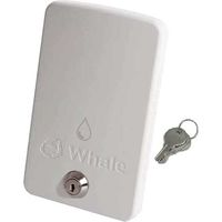 Whale Easi-Slide - Tapa para tomas externas, blanca, con llave autocaravana, camper, vanlife