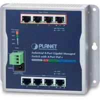 Planet IP30, IPv6/IPv4, 8-P 1000TP, WGS-804HPT