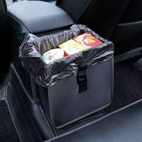 YMYNY Poubelle de voiture étanche, sac poubelle pour siège auto, noir, 6,5 L