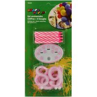 BOUGIES CHIFFRES TRADITION ANNIVERSAIRE Blanc
