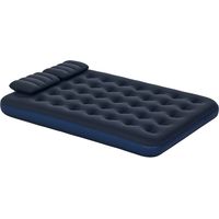 Inflatable King Size Air Bed, with Built-In Hand Pump - Blue