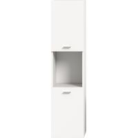 Boston armoire haute pour salle de bain 2 portes 1 compartiment blanc.