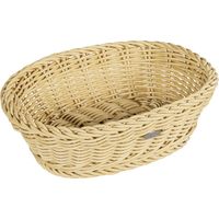 Brotkorb oval Kunststoff 25,5x19x7cm beige
