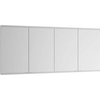 Armario con espejo Royal Modular 2.0 1600x700x160mm anodizado plateado, no iluminado, empotrable, 4 tomas KEUCO