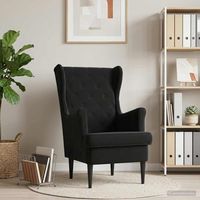 vidaXL Fauteuil Noir Velours