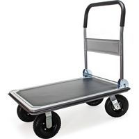 Carrello a pianale fino a 300kg pieghevole con ruote pneumatiche rivestimento antiscivolo