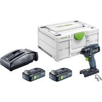 Avvitatore a impatto a batteria Festool TID 18-Basic 18 V 180 Nm 1/4" Brushless + 2x batteria 4,0 Ah + caricabatterie + Systainer