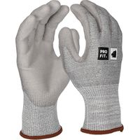PRO FIT PU-Schnittschutzhandschuh 9904, Größe 8 , Level D, mit HPPE-Glas-Faser, grau, Cut Resistant Fiber