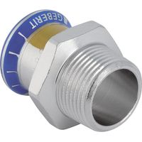 Geberit Mapress Edelstahl Übergang mit Außengewinde, Gas, D 35mm, R 1"