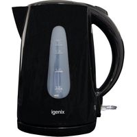 Igenix Cordless Jug Kettle, 1.7 Litre, 3000W, Black - IG7205