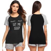 Ensemble pyjama femme, pyjama deux pièces, t-shirt et short de nuit