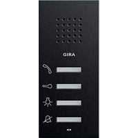 GIRA 1250005 WOHNUNGSSTATION AUFPUTZ, SYSTEM 55, SCHWARZ MATT