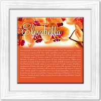 Lupia - Quadro mattonella Ceramica Modern White 29x29 cm con significato del nome Elisabetta