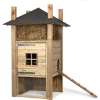 Fatmoose Hühnerstall Henhouse Haven aus Holz mit Auslauf - 110x110x190 cm