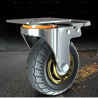 Kit ruote universali da 3 pollici senza freni, ruote silenziose per carrelli, ruote girevoli, ruote industriali, ruote per il trasporto di mobili